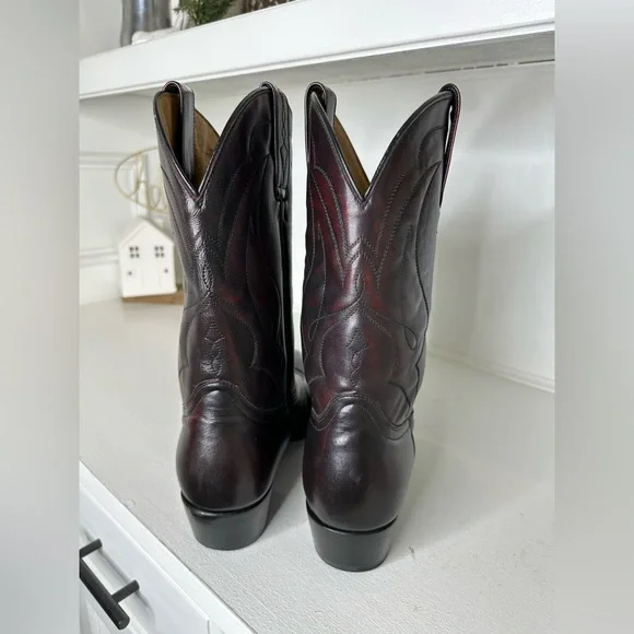 **SOLD**Cody James Men’s Cowboy Boots – Size 10D Burgundy Oxblood Leather - Picture 6 of 9